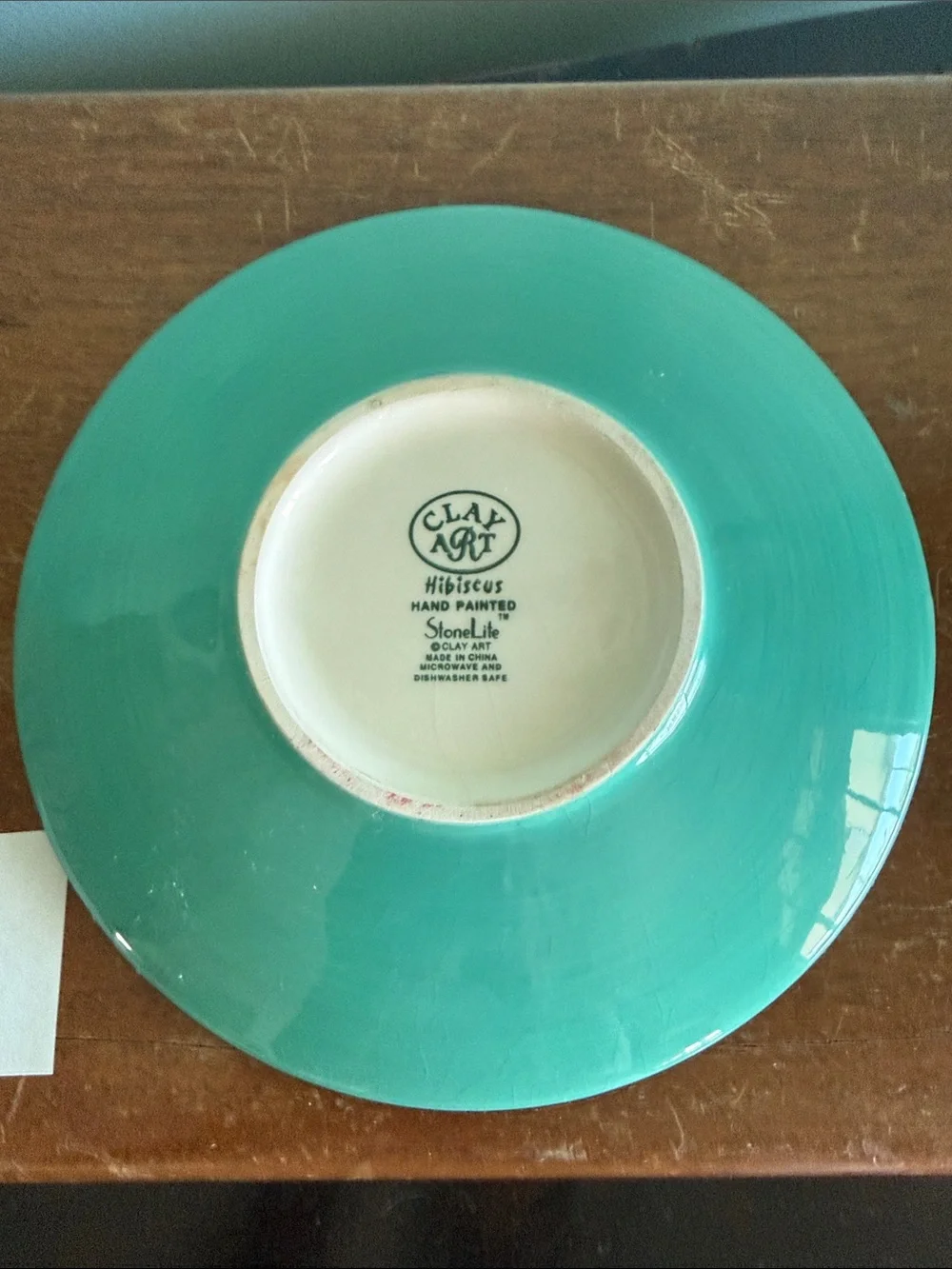 Hibiscus Pattern Appetizer Plate by Clay Art